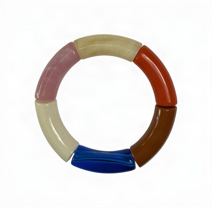 Armreif Regenbogen "Lyse" Armband Bybjor Creme/Rost/Braun (12) 