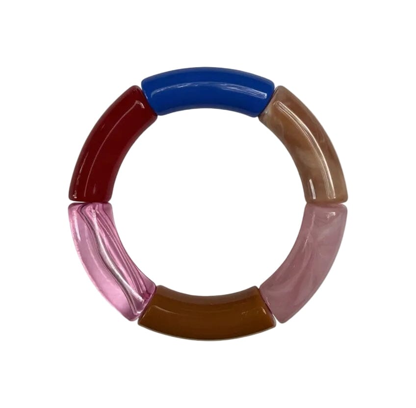Armreif Regenbogen "Lyse" Armband Bybjor Rot/Blau/Lachs (06) 