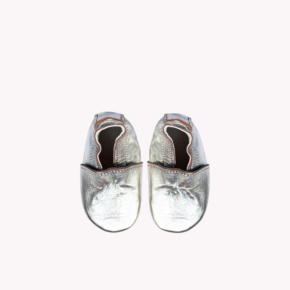 Baby Krabbelschuhe "Silber" YONDER 6-12 Monate 