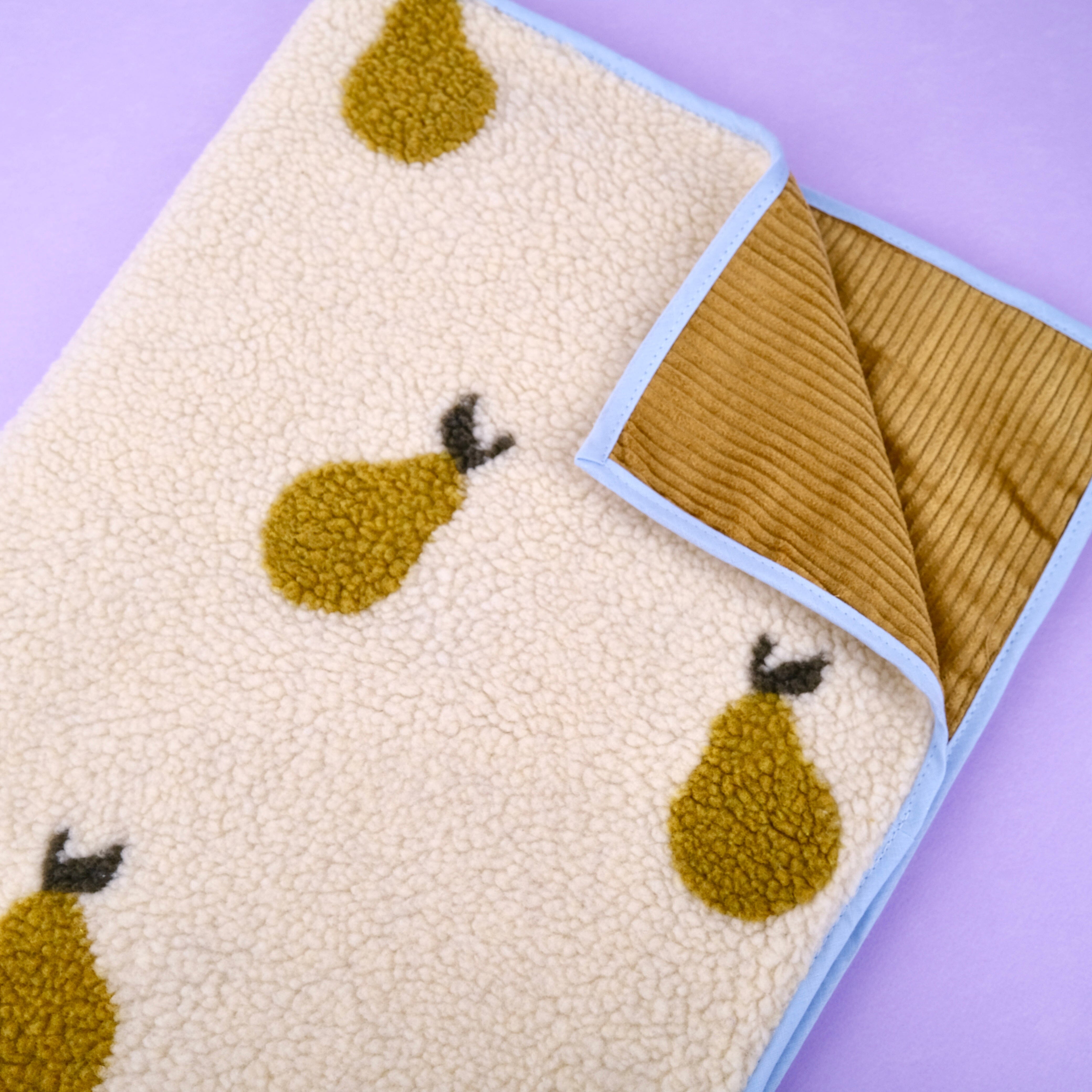 Babydecke Teddy Babydecke Matsch mit Sahne Birne/Gold 