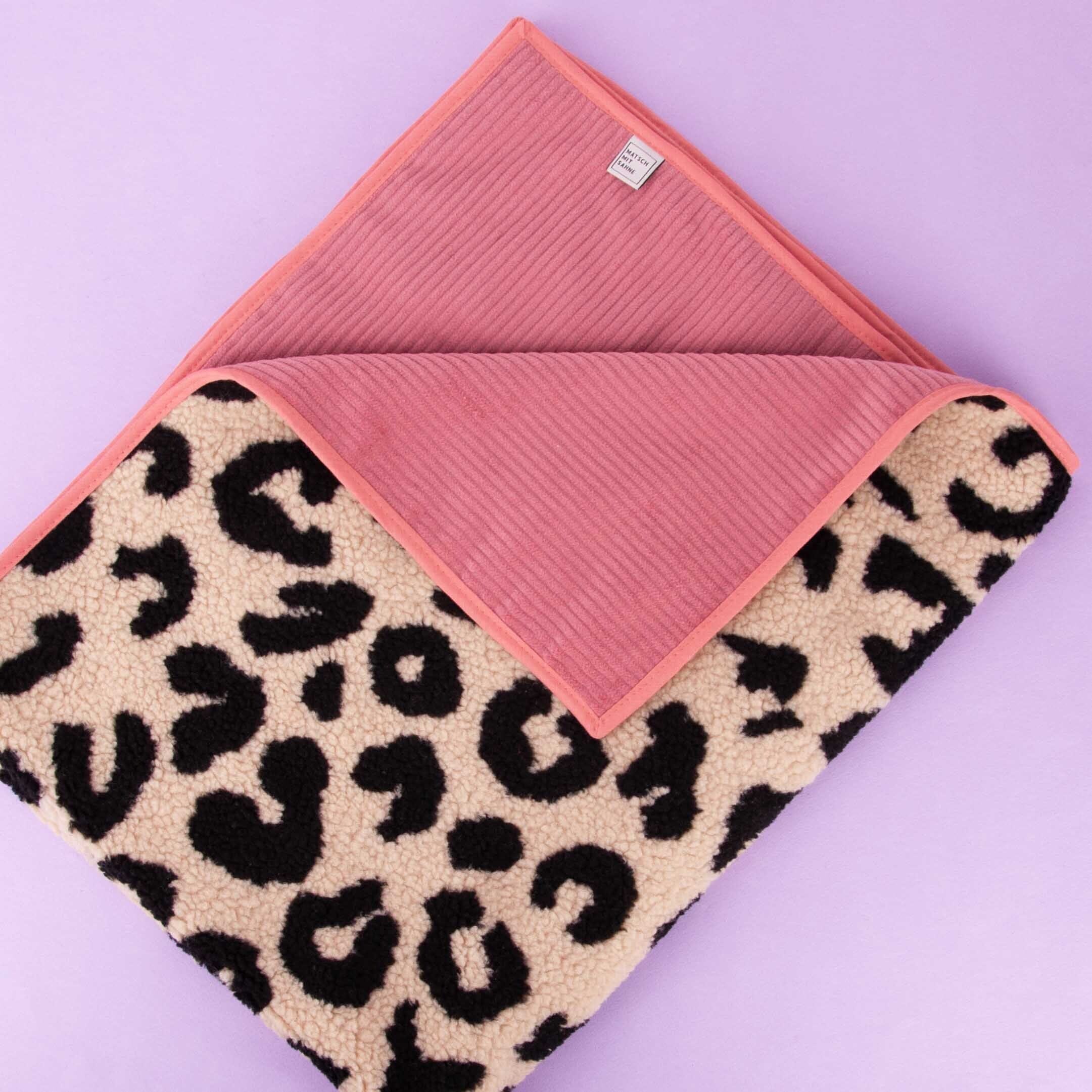 Babydecke Teddy "Leo" Babydecke Matsch mit Sahne Leo/Beere 