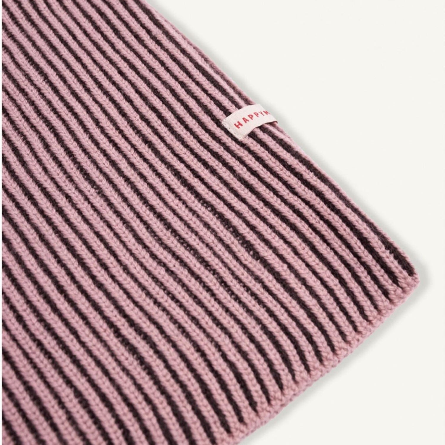 Balaclava Merino "Mauve Stripes" Mütze Happymess 