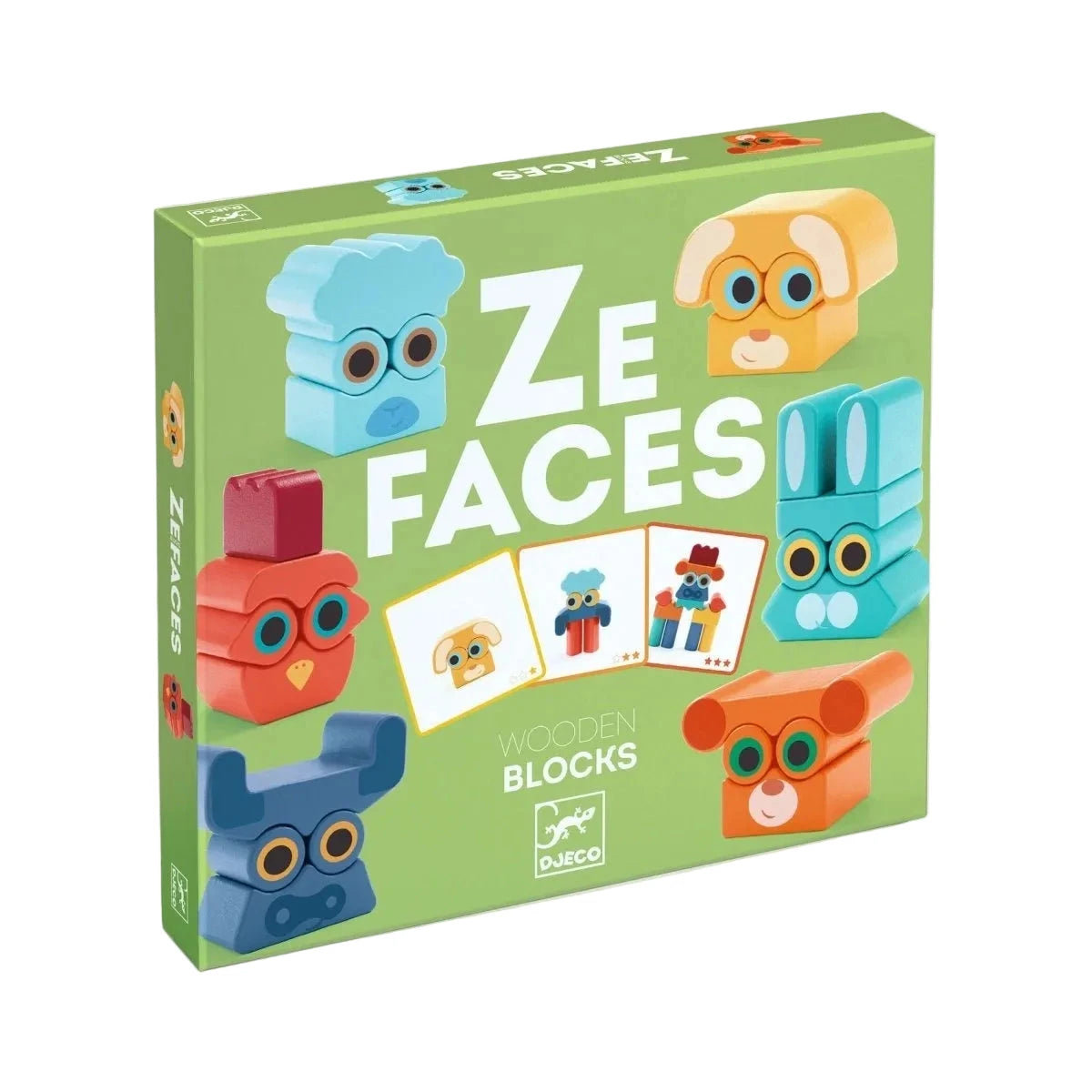 Bauklötze aus Holz "ZE Faces" Djeco 