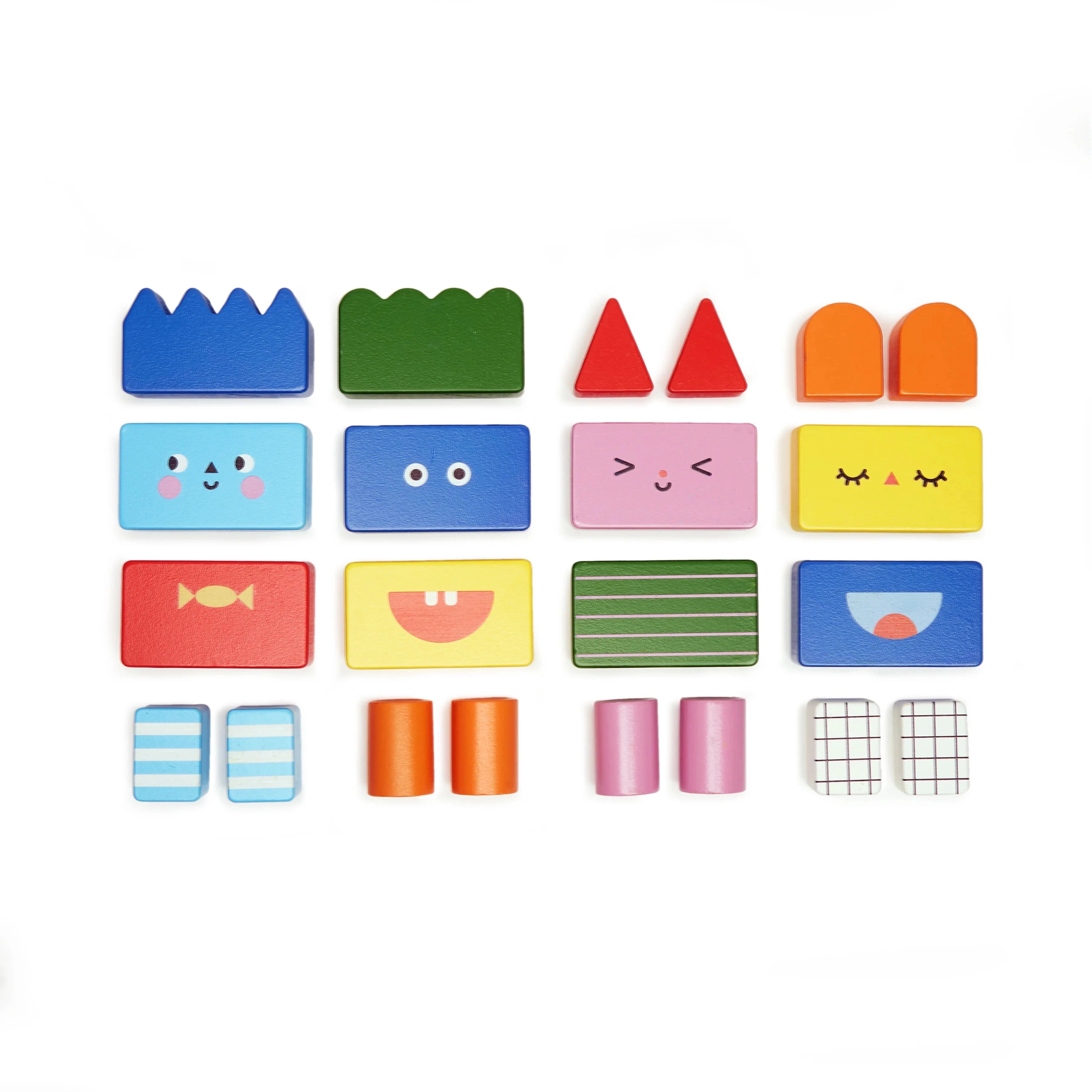 Bauklötze "Stack & Mix Wooden Building Blocks" KIKKERLAND 