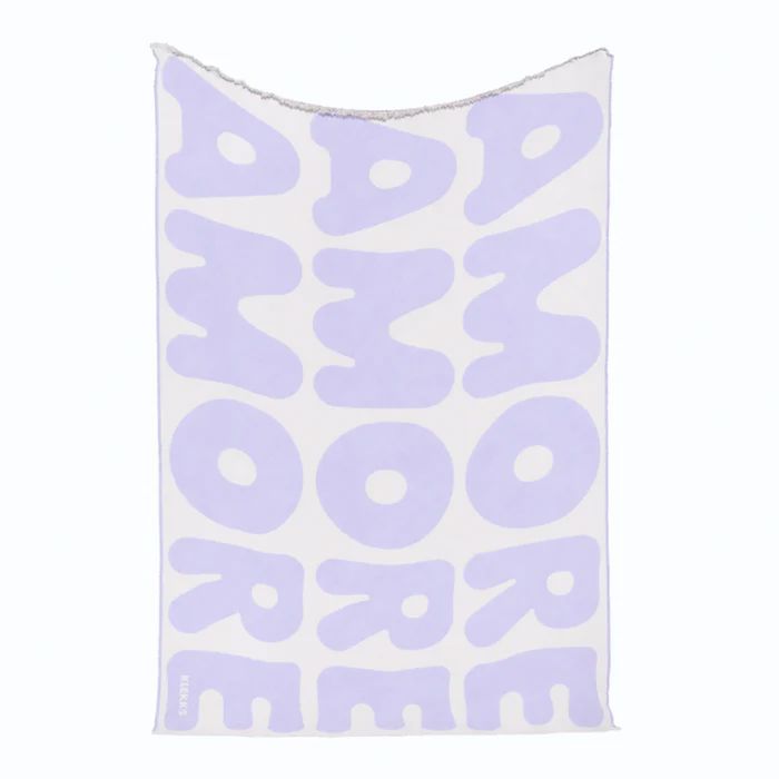 Baumwolldecke Amore "No. 11" Decke Klekks Lila 