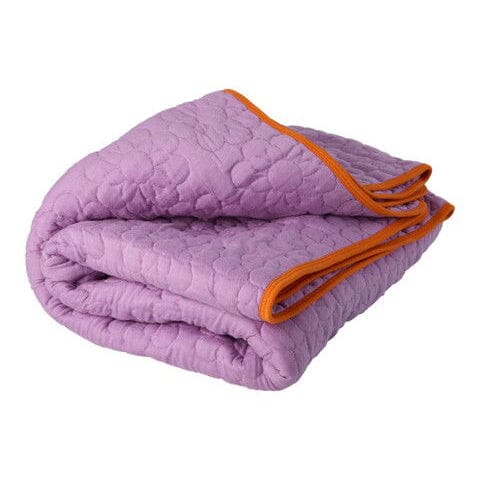 Baumwolldecke "Flower Pattern" Decke Rice by Rice Purple 