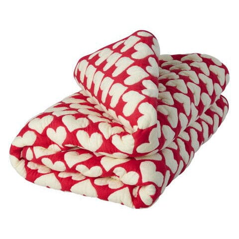 Baumwolldecke "Heart Pattern" Decke Rice by Rice 