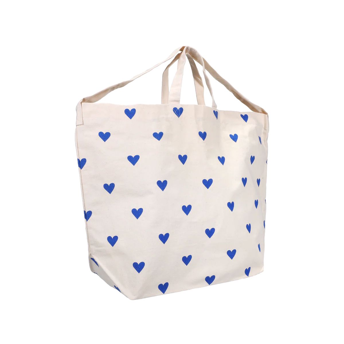 Baumwolltasche mit Doppelhenkel "Herzen" Tasche Kado Design Cobalt 