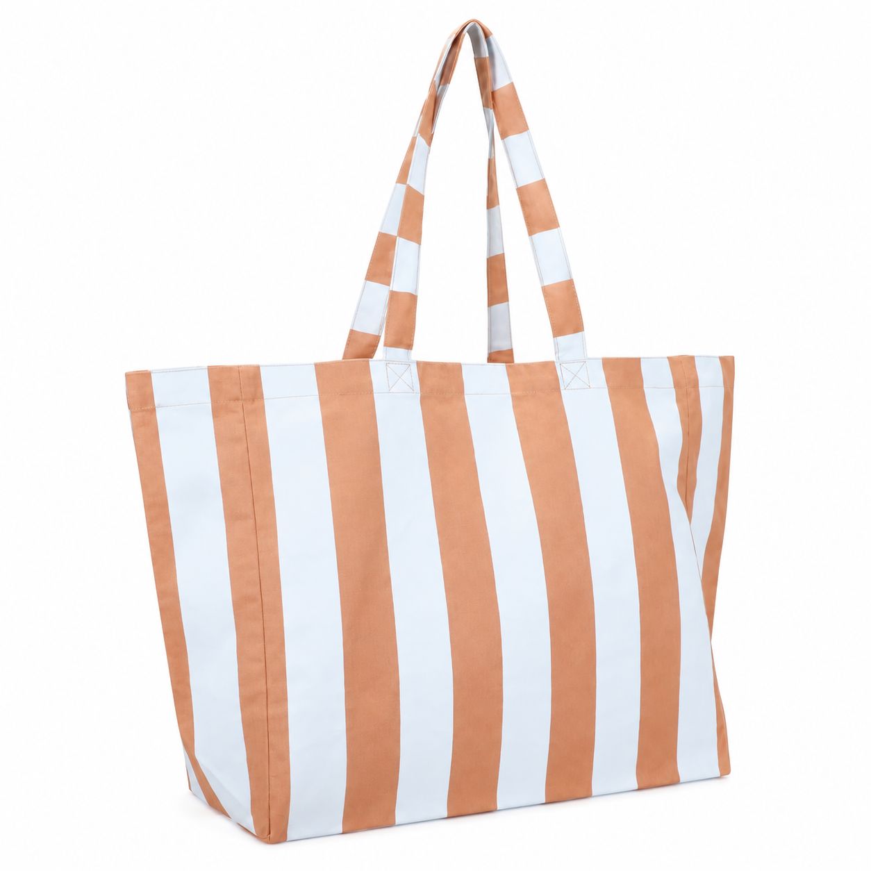 Baumwolltasche "Strandtasche Streifen breit" Tasche Kado Design Cloud Blue/Maple Whirl 