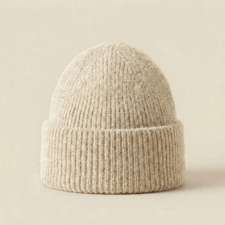 Beanie „Uni" Mütze Bazaar Noir Beige 