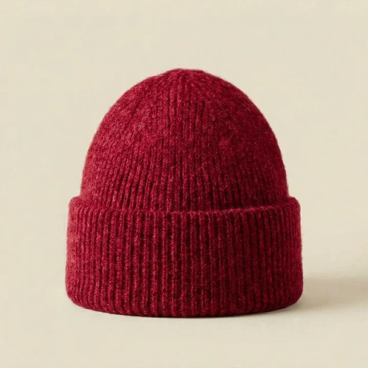 Beanie „Uni" Mütze Bazaar Noir Bordeaux 