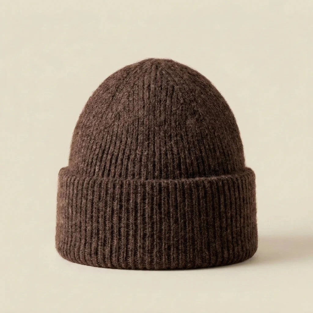 Beanie „Uni" Mütze Bazaar Noir Braun 