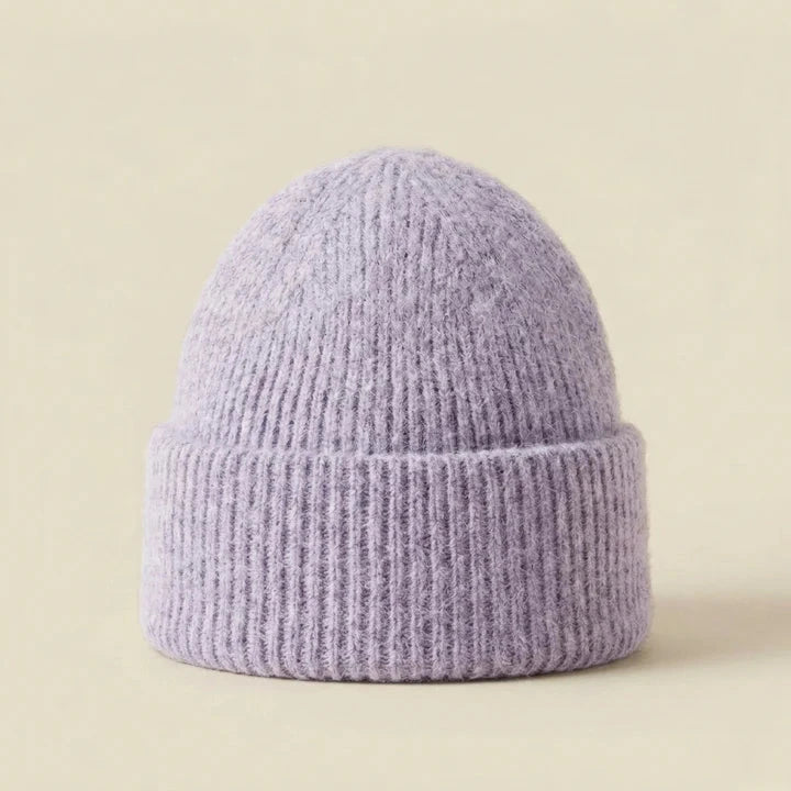 Beanie „Uni" Mütze Bazaar Noir Flieder 