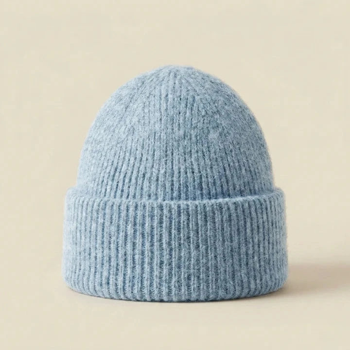 Beanie „Uni" Mütze Bazaar Noir Hellblau 