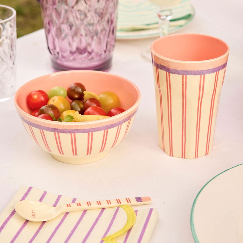 Becher 250ml "Stripey Love Print" Becher Rice by Rice 