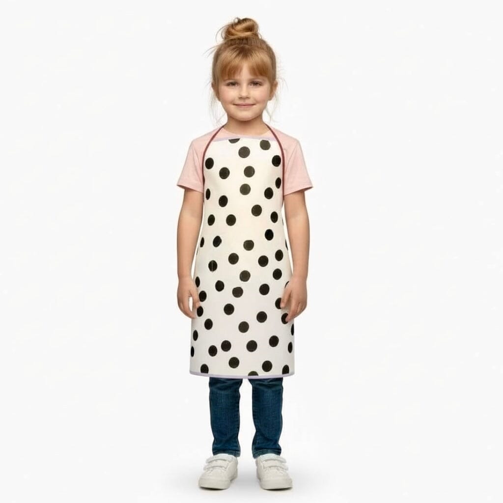 Beschichtete Kinderschürze "Dots" Schürze Matsch mit Sahne 