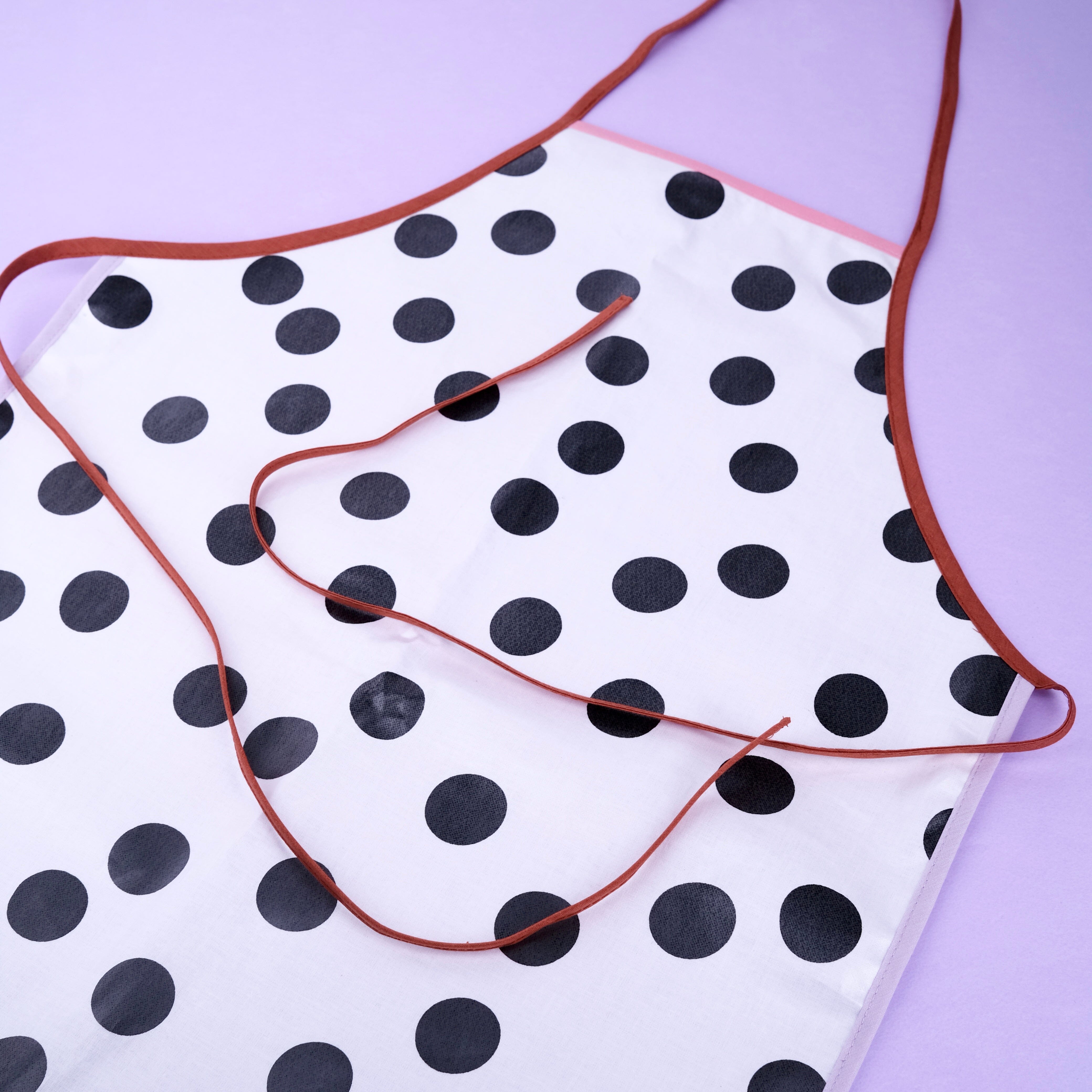 Beschichtete Kinderschürze "Dots" Schürze Matsch mit Sahne 