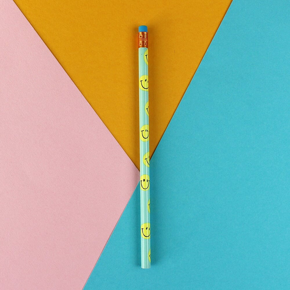 Bleistift "Smiley" Stifte ava&yves hellblau/gelb 