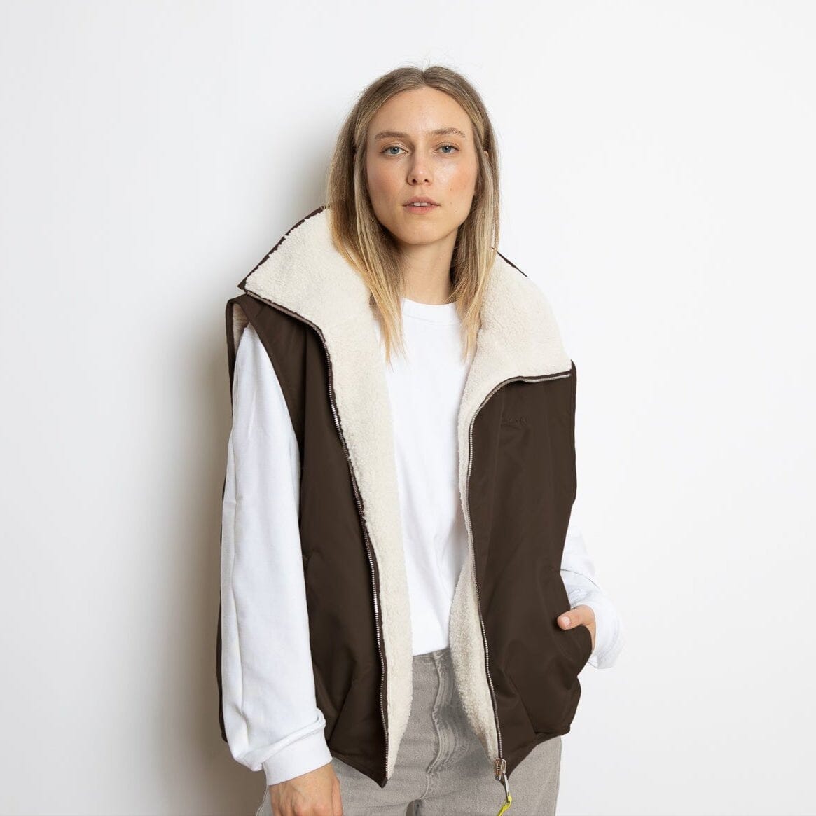 Bomber Wendeweste Weste Vivi Mari chocolate/sand XS/S 