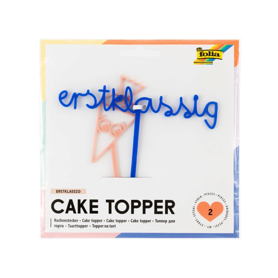 Caketopper Set "Erstklassig" Cake Topper Folia 