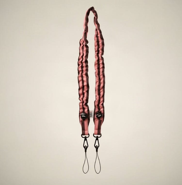 Camera Strap lang "Streifen" timeLens Cream Rosewood 