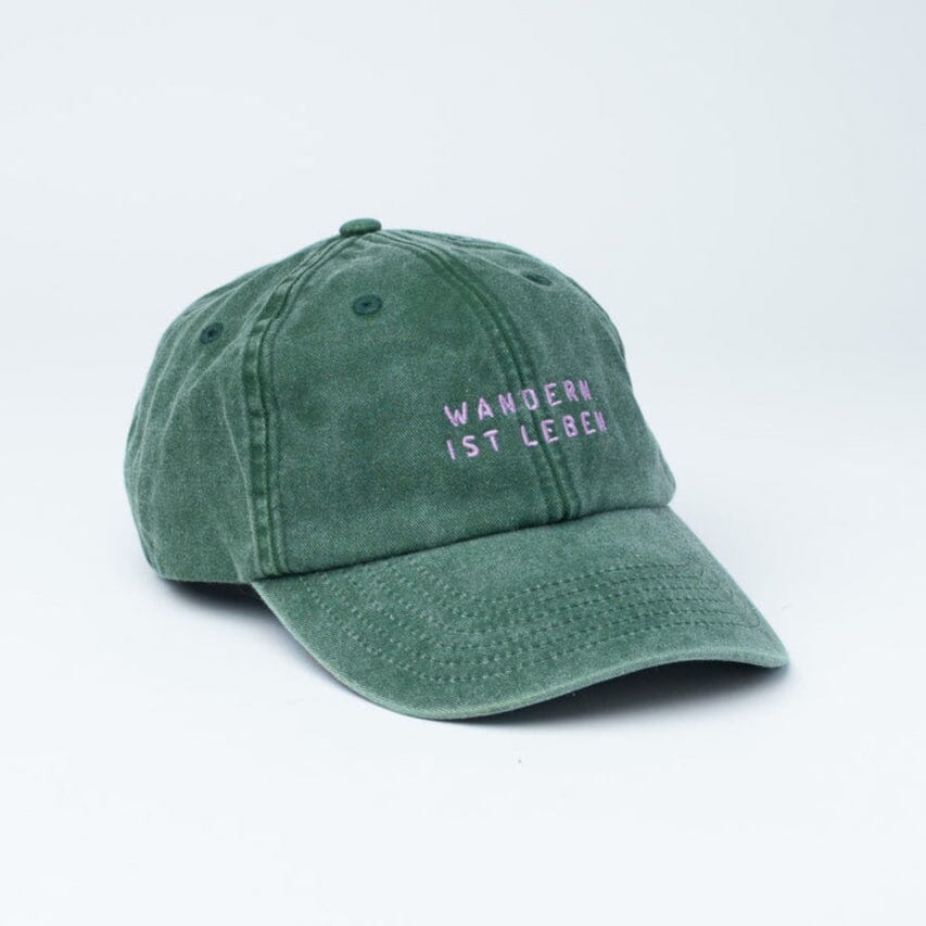 Cap "Wandern ist Leben" Cap die busenfreundin Grün/Lila 