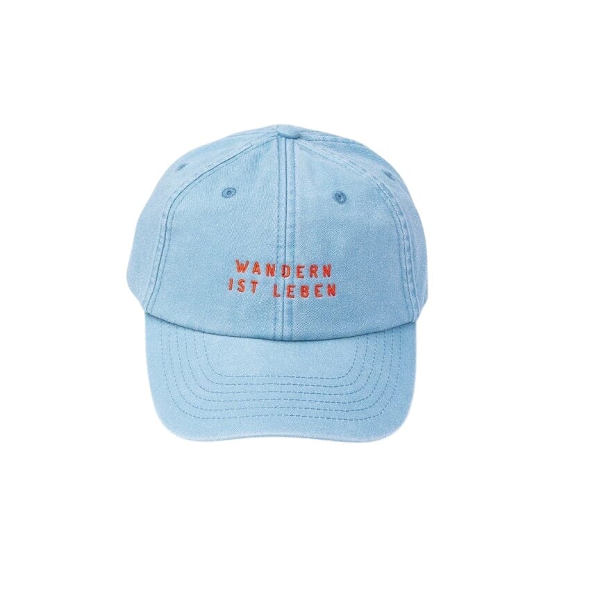 Cap "Wandern ist Leben" Cap die busenfreundin Hellblau/Orange 
