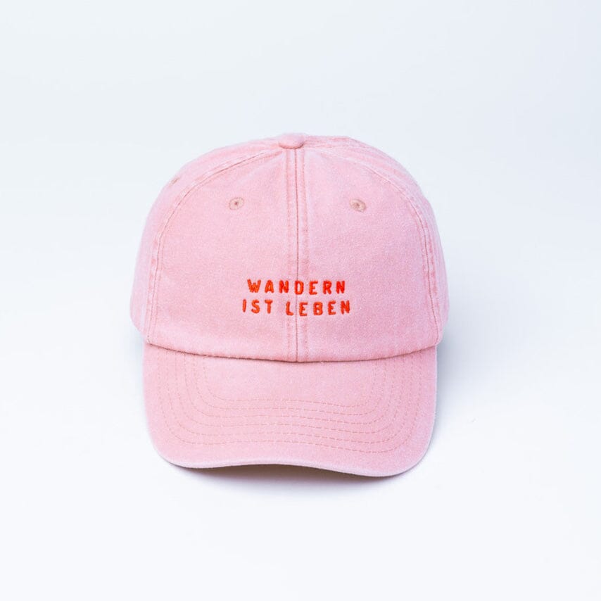 Cap "Wandern ist Leben" Cap die busenfreundin Rosa/Rot 