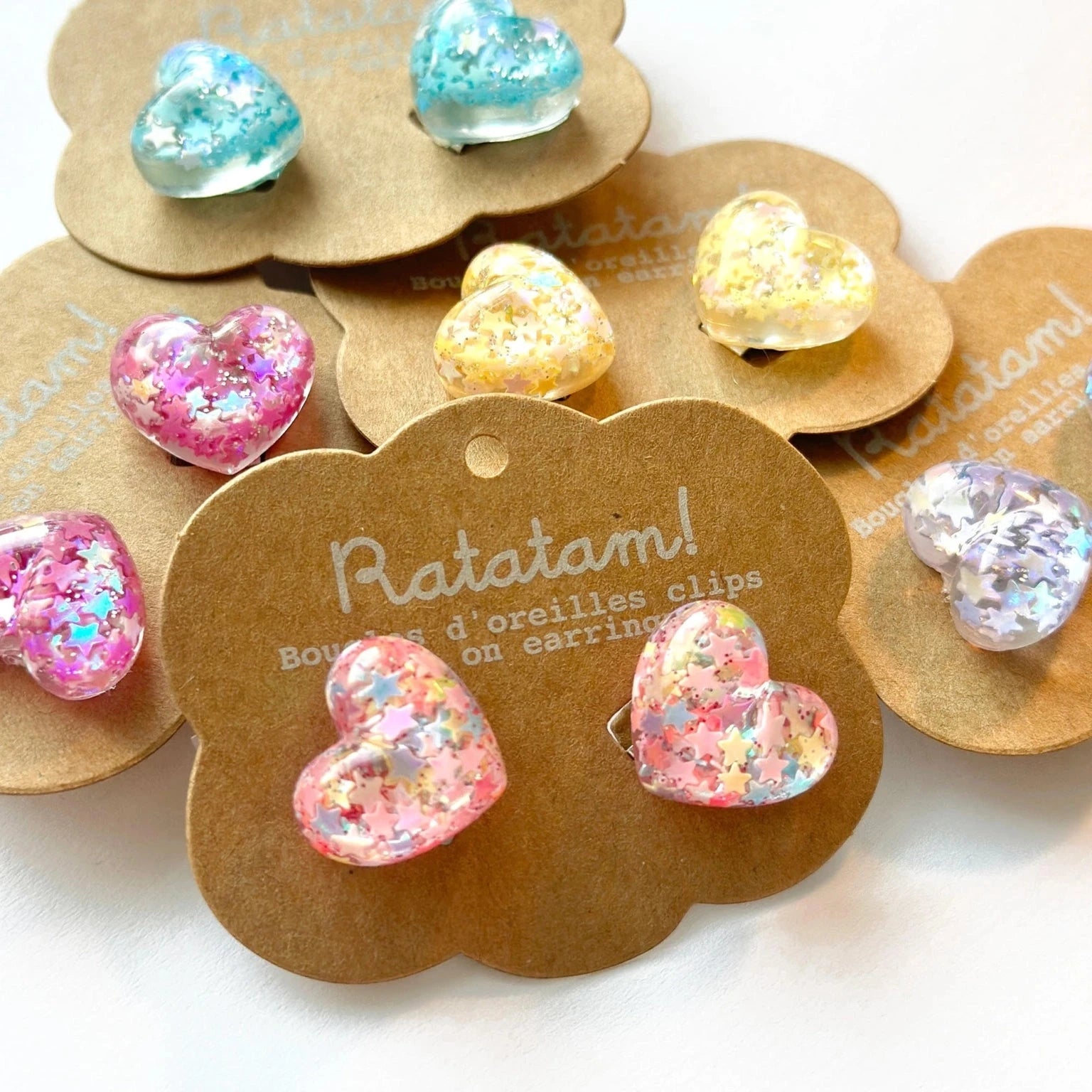 Clip-On Ohrringe "Herz Glitzer" Ohrringe Ratatam 