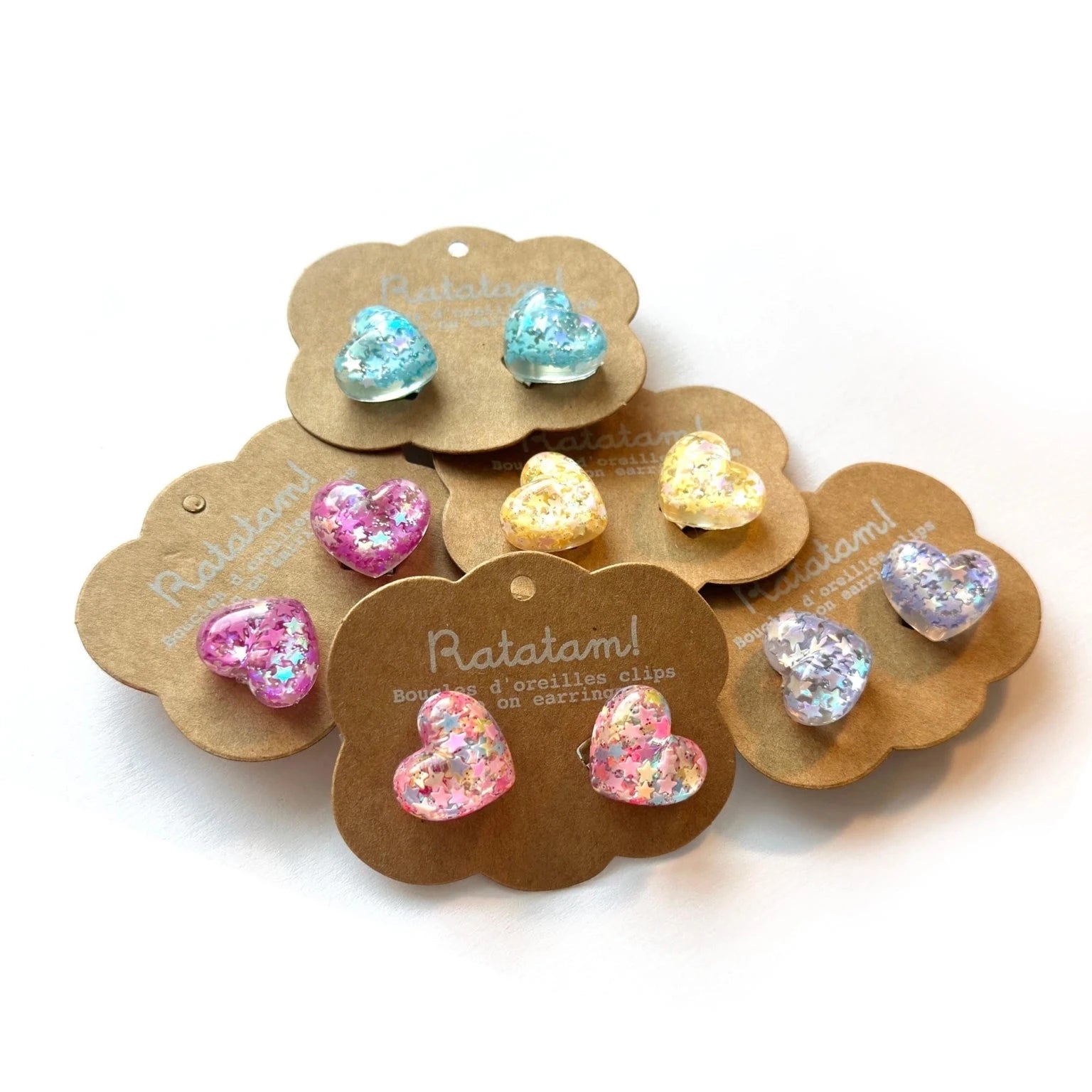 Clip-On Ohrringe "Herz Glitzer" Ohrringe Ratatam 