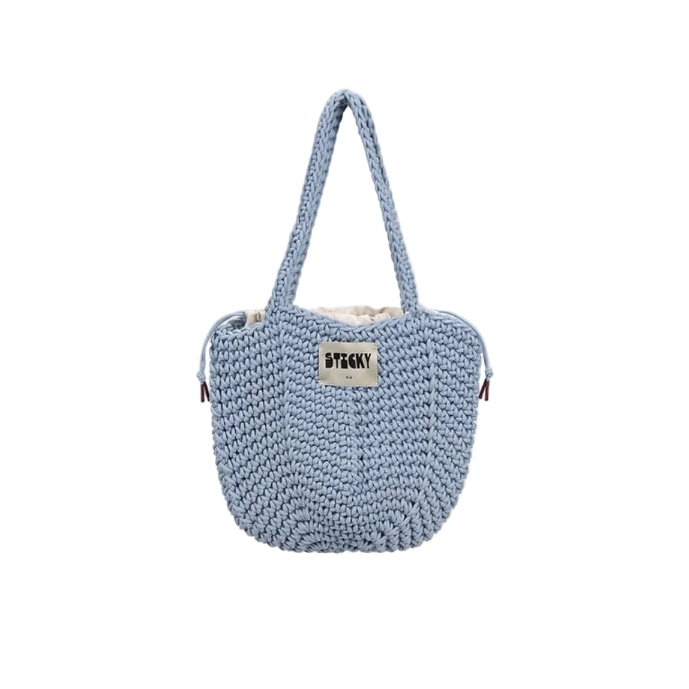 Crochet Bag Tasche Sticky Sis Club sky 