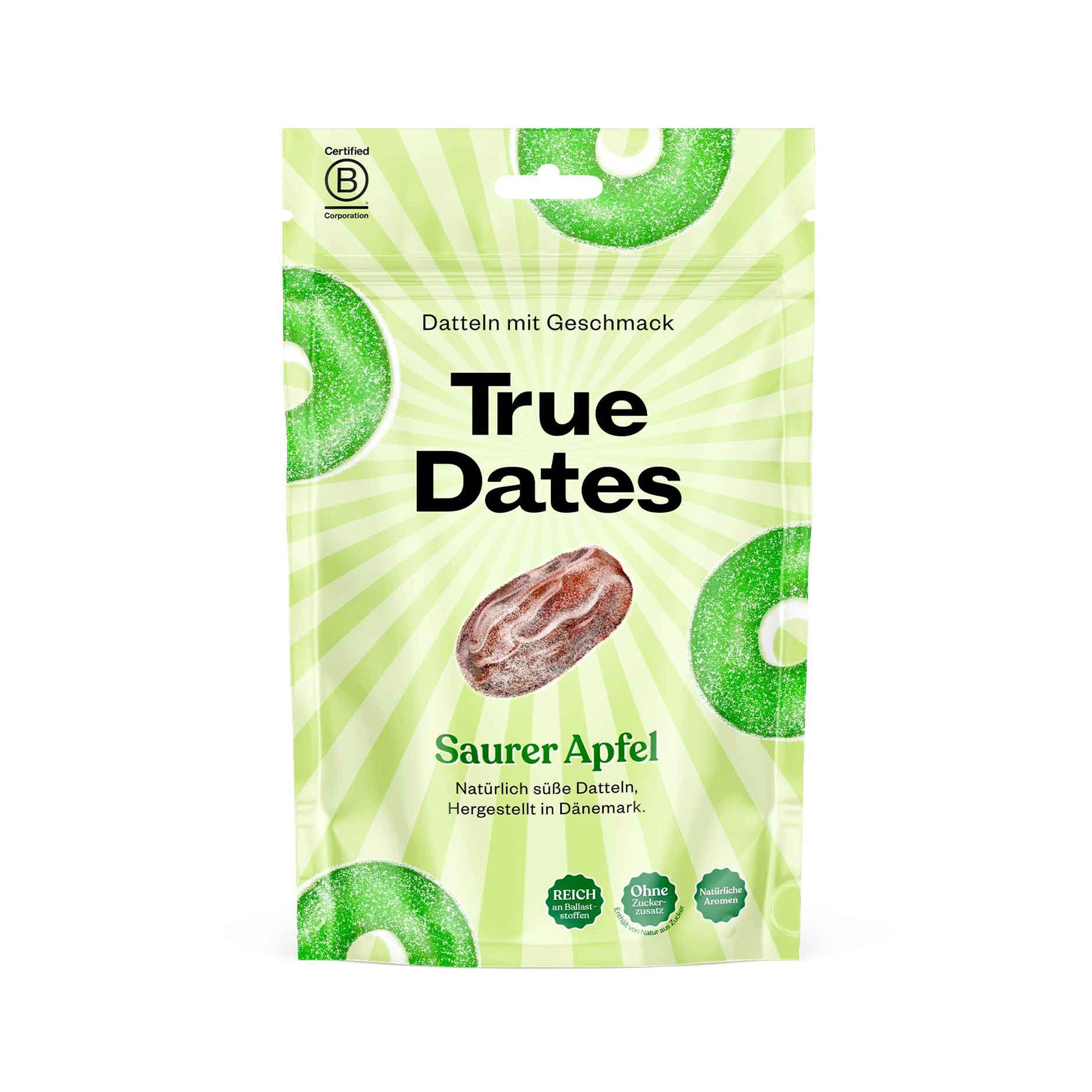 Datteln mit Geschmack "Sour Apple" Süßigkeit True Dates 