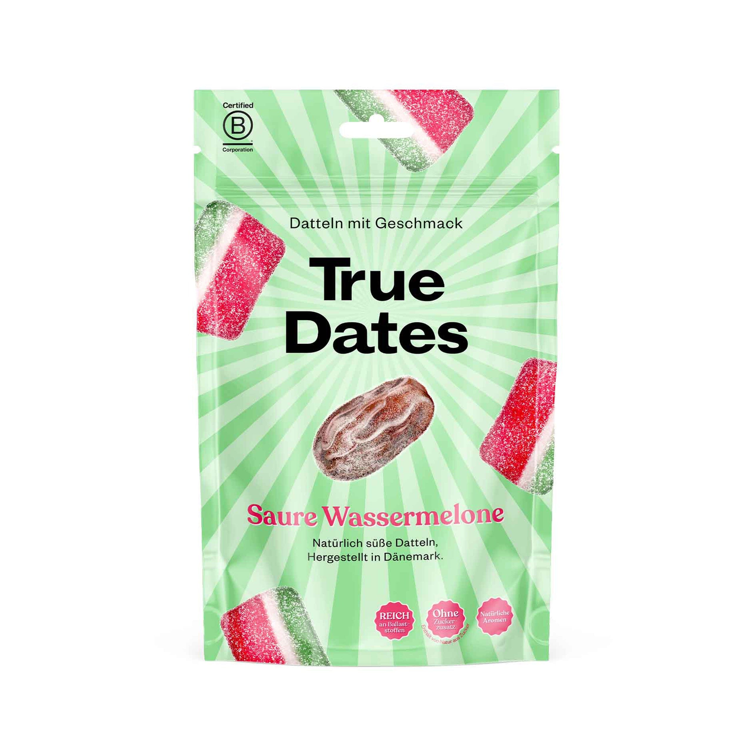 Datteln mit Geschmack "Sour Watermelon" Süßigkeit True Dates 