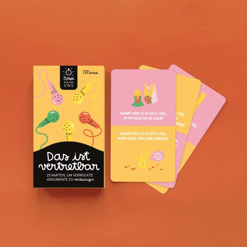 Dialogspiel 5-Minuten "Das ist vertretbar" Kartenspiel minus Verlag 