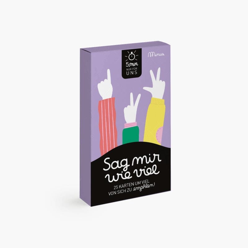 Dialogspiel 5-Minuten "Sag mir wie viel?" Kartenspiel minus Verlag 