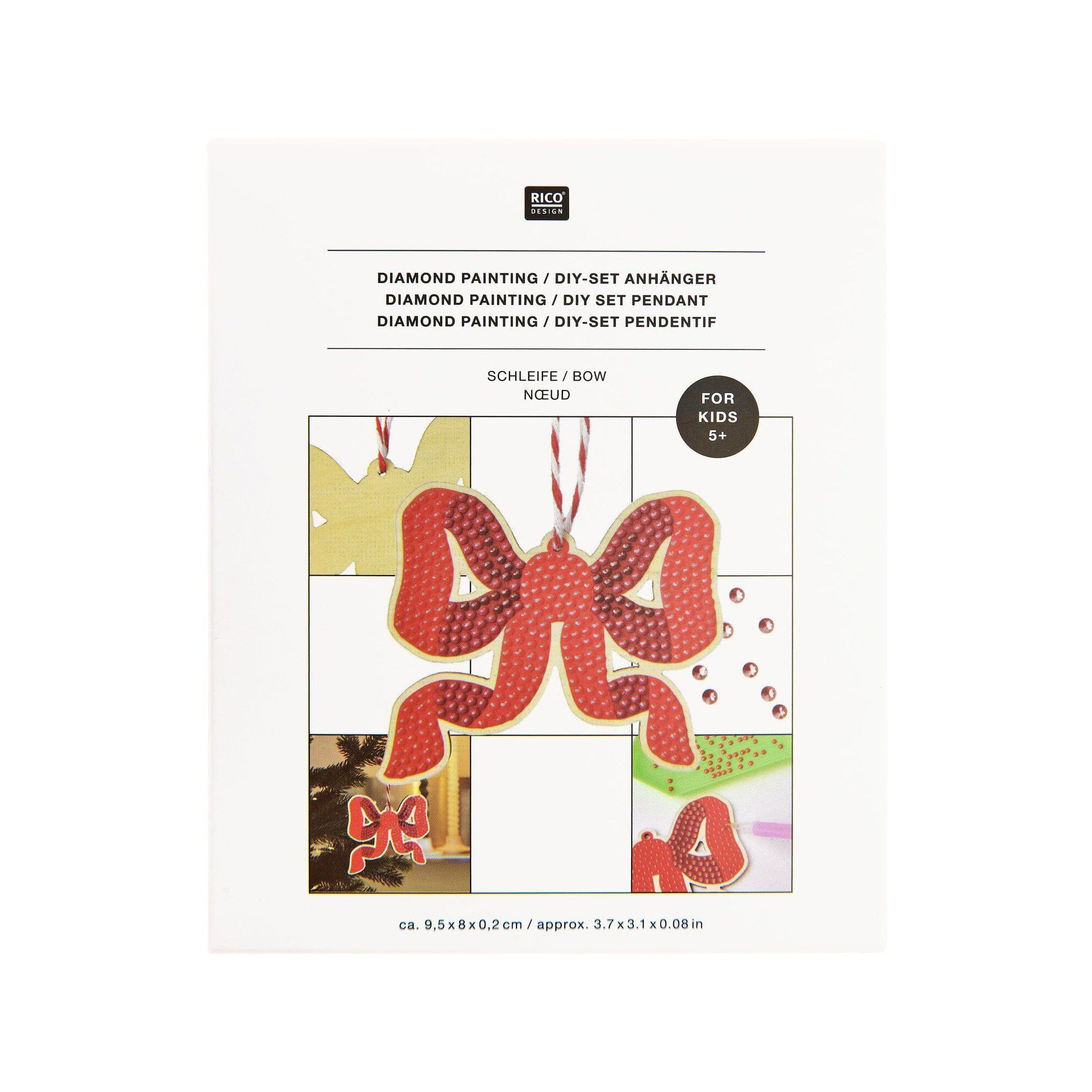 DIY Anhänger Diamond Painting "Schleife" Bastelset Rico Design 