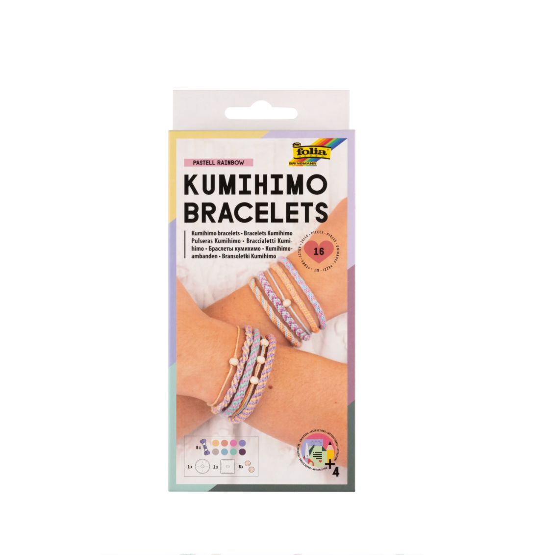DIY Freundschaftsarmbänder "Kumihimo" Bastelset Folia 