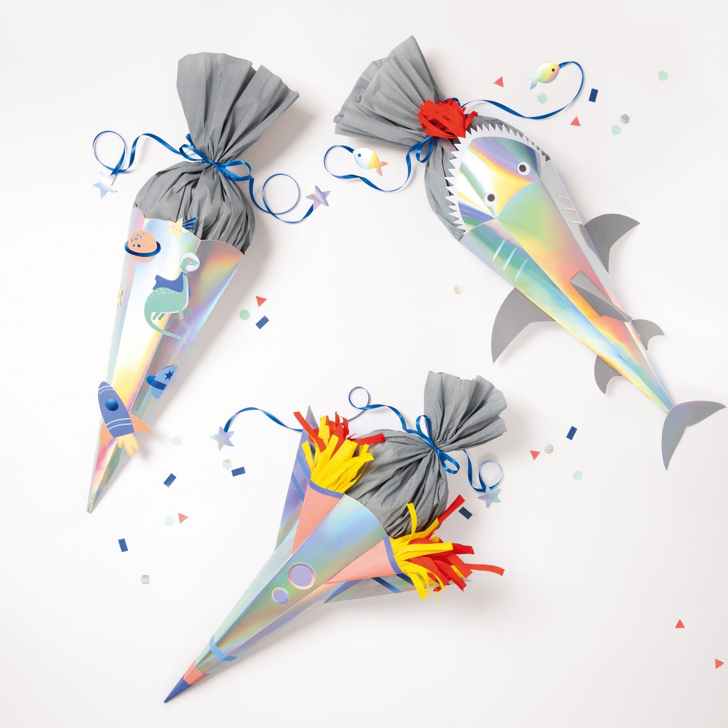 DIY Set Schultüte "Dino/Rakete/Hai" Schultüte Folia 