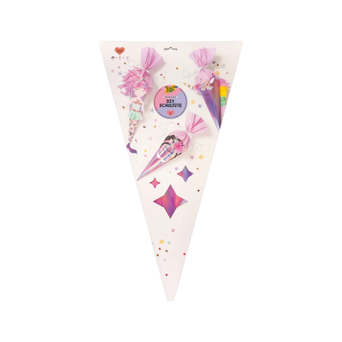 DIY Set Schultüte "Einhorn/Meerjungfrau/Frieda" Schultüte Folia 