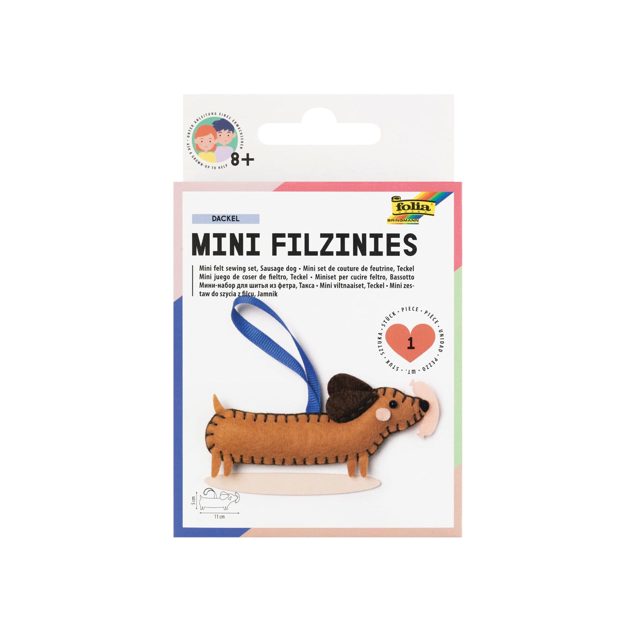 DIY Stickset "Mini Filzinies" Stickset Folia Dackel 