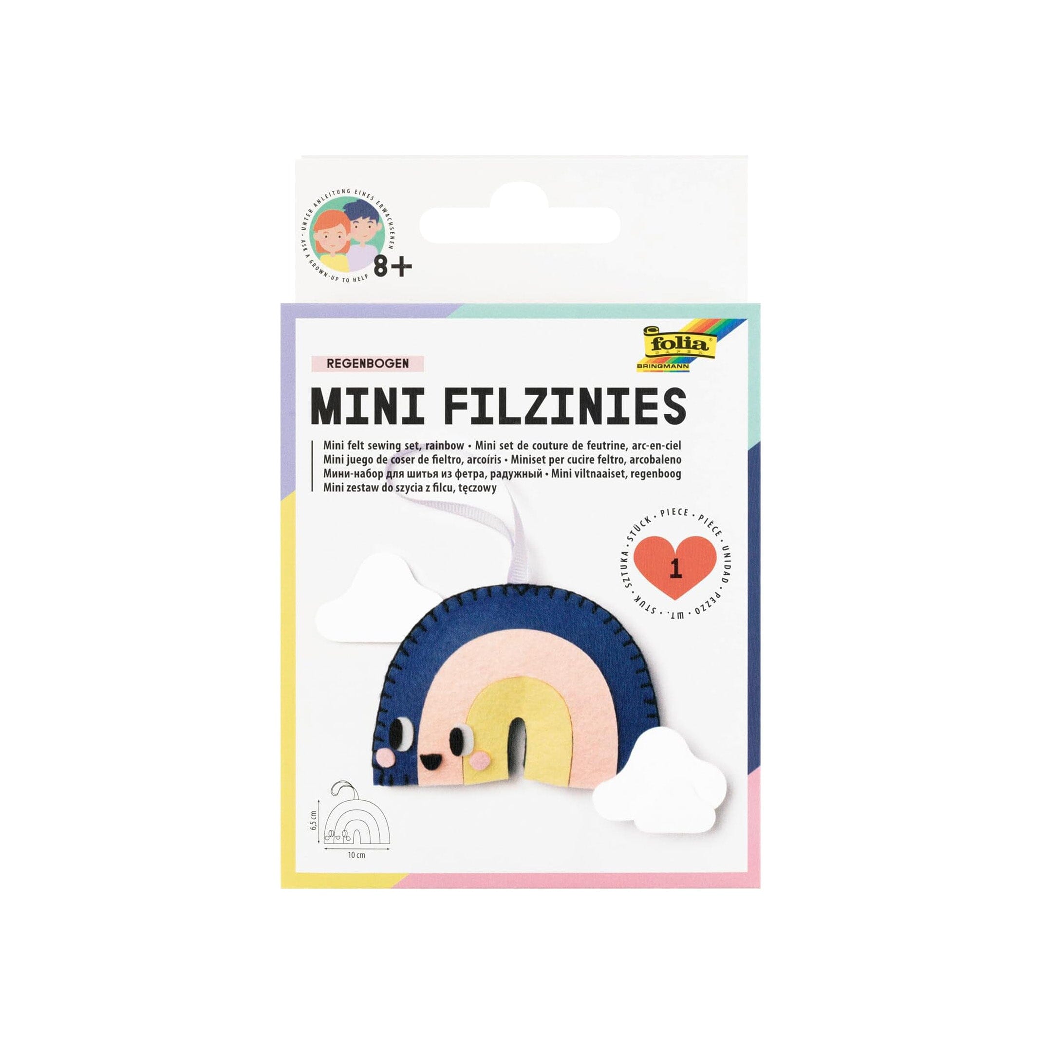 DIY Stickset "Mini Filzinies" Stickset Folia Regenbogen 