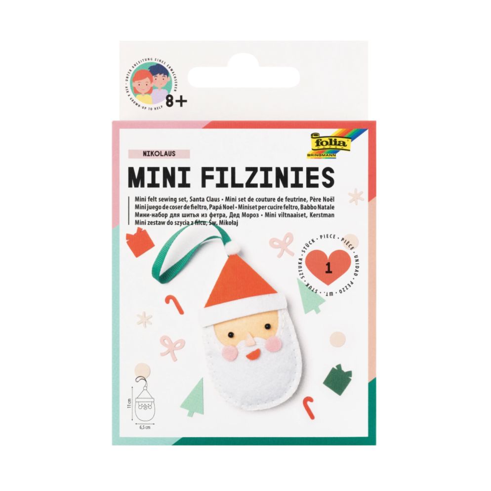 DIY Stickset "Mini Filzinies X-Mas" Stickset Folia Nikolaus 