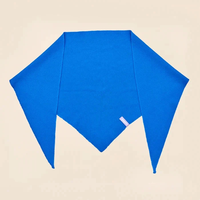 Dreiecks-Schal aus Merinowolle „Uni" Schal popeia Blau 