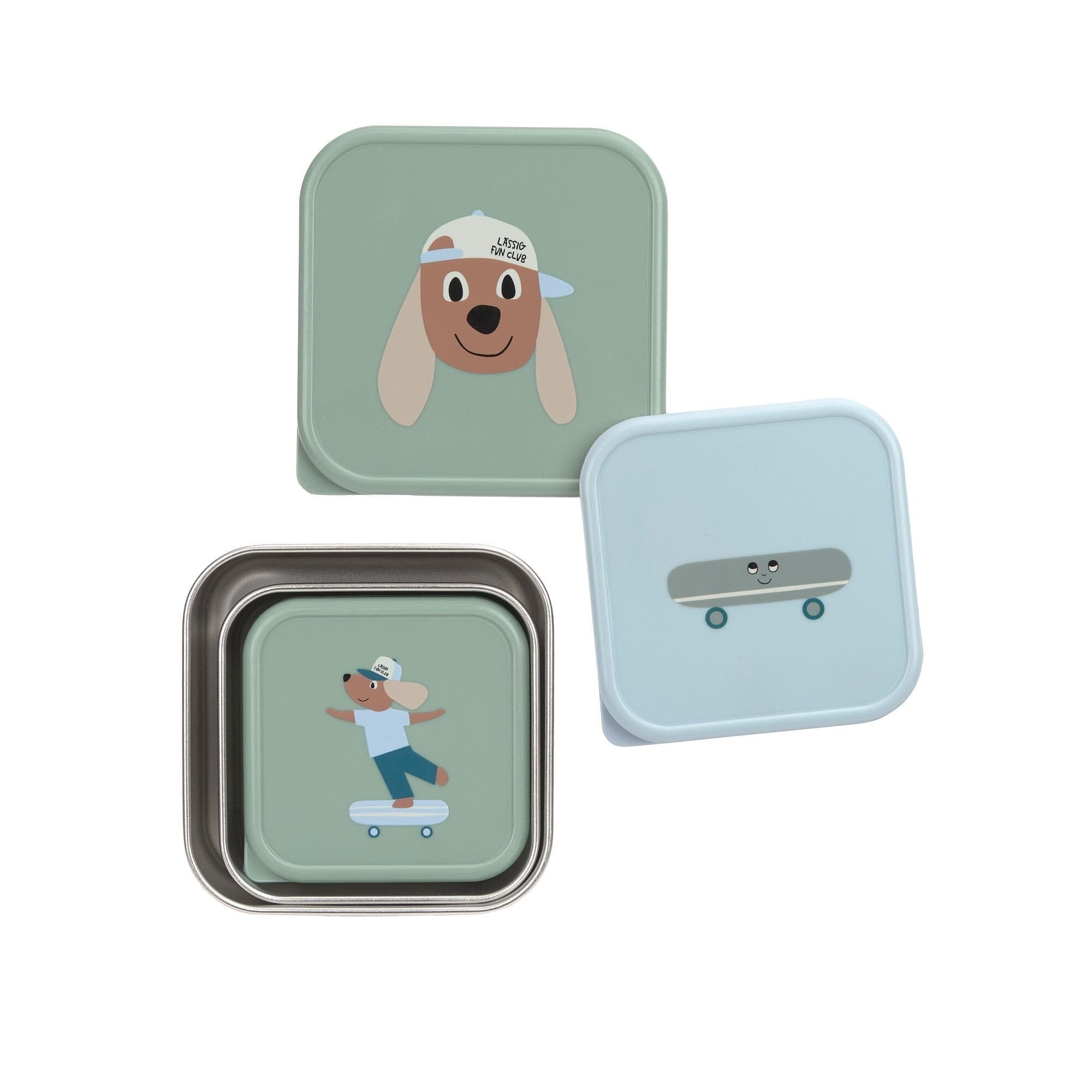 Lässig I Edelstahl Snackbox 3er Set