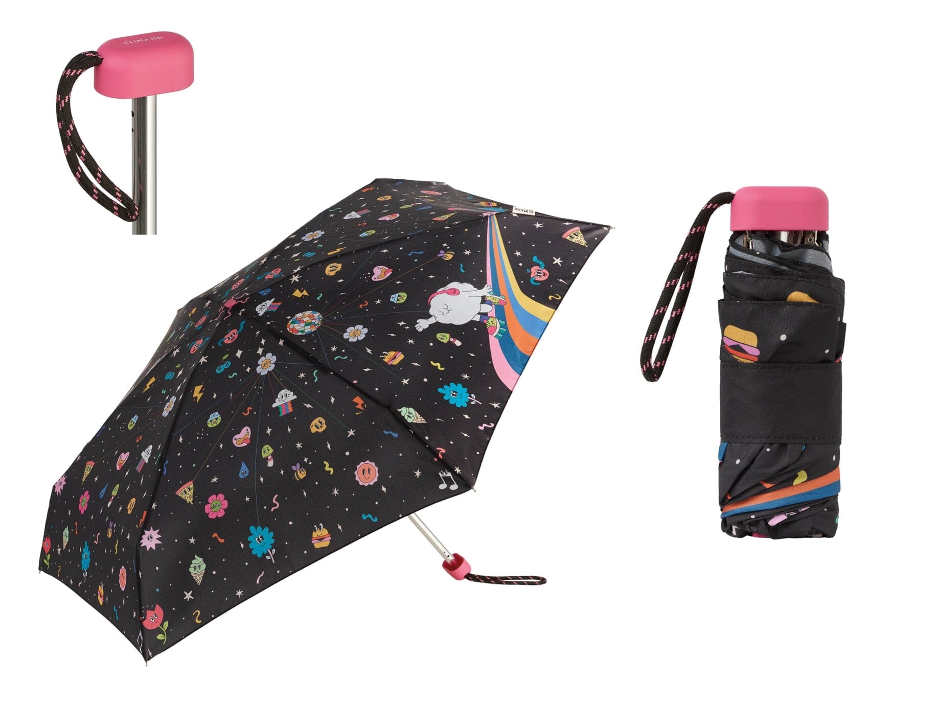Faltbarer Regenschirm für Kinder "Disko" Regenschirm Clima Umbrellas 