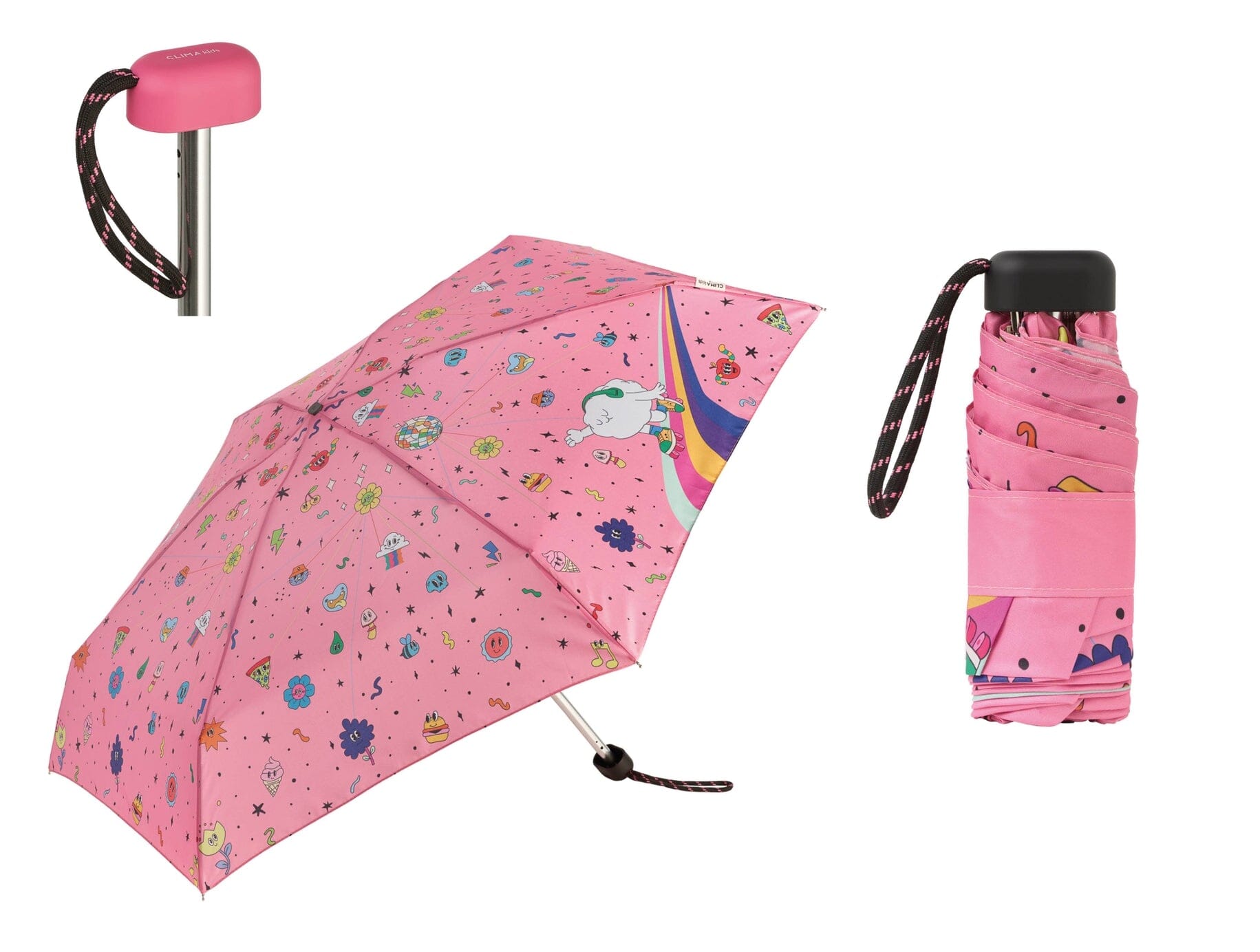 Faltbarer Regenschirm für Kinder "Disko" Regenschirm Clima Umbrellas 