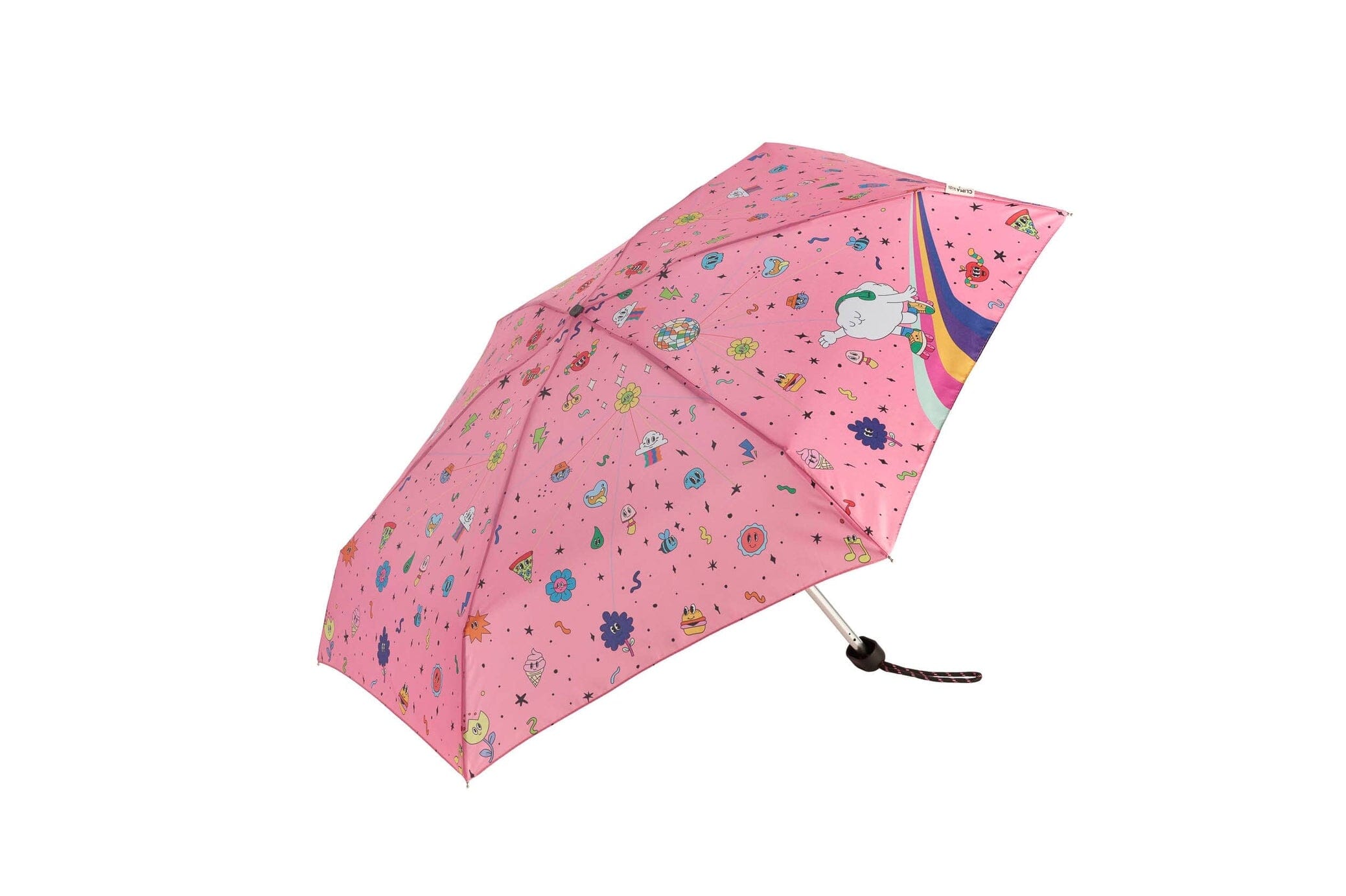 Faltbarer Regenschirm für Kinder "Disko" Regenschirm Clima Umbrellas Pink 