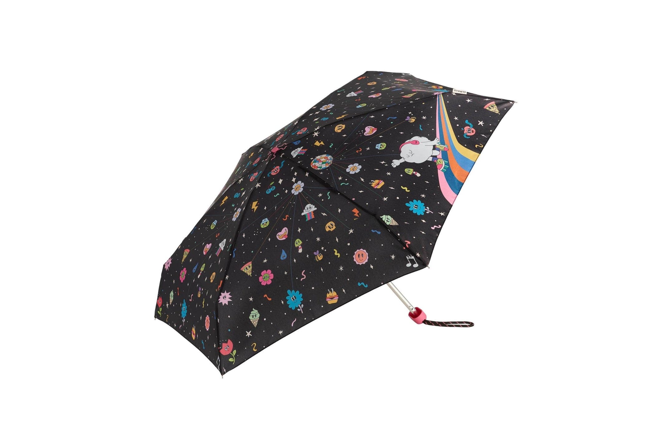 Faltbarer Regenschirm für Kinder "Disko" Regenschirm Clima Umbrellas Schwarz 