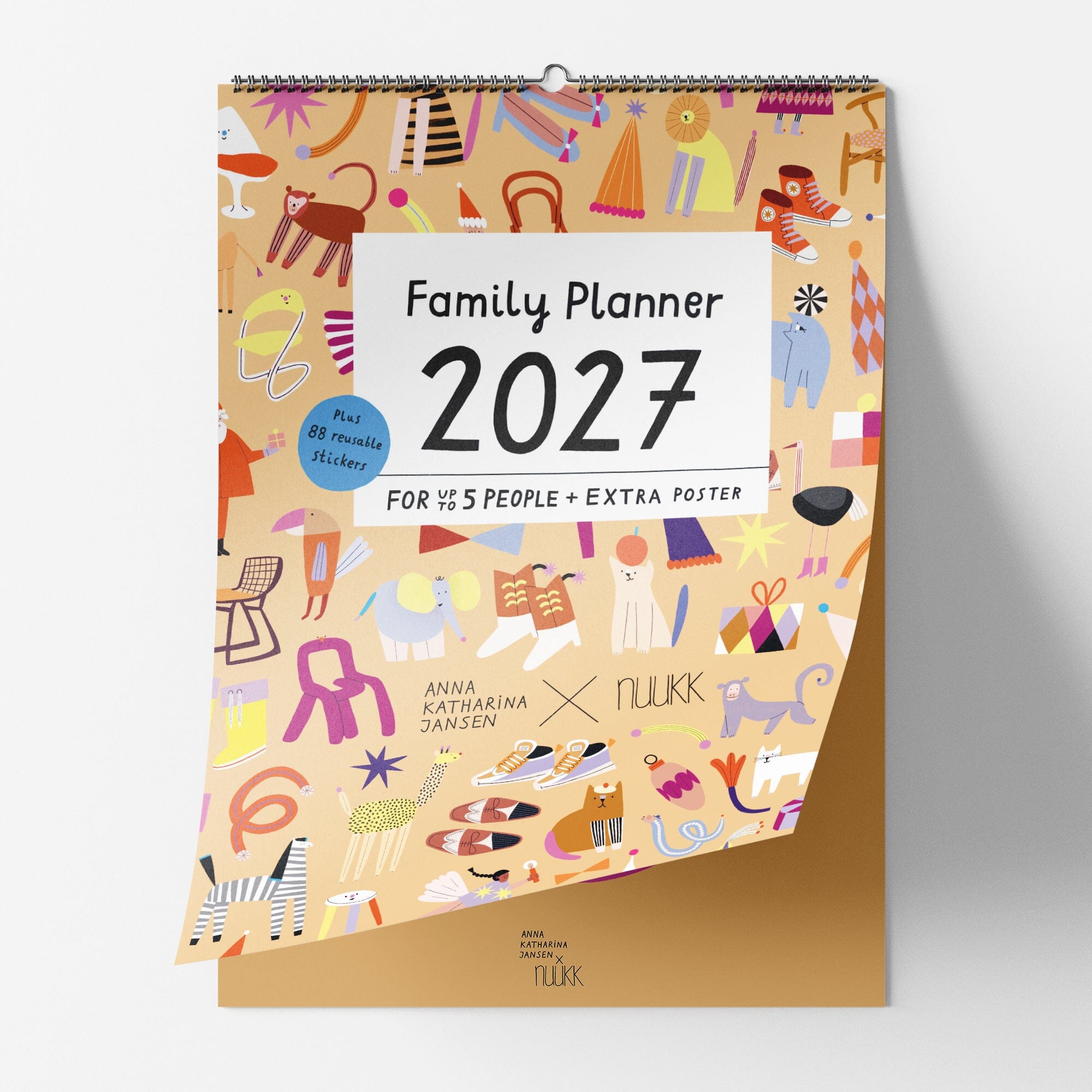 Familienplaner 2027 "Bunte Bande" Kalender Nuukk 