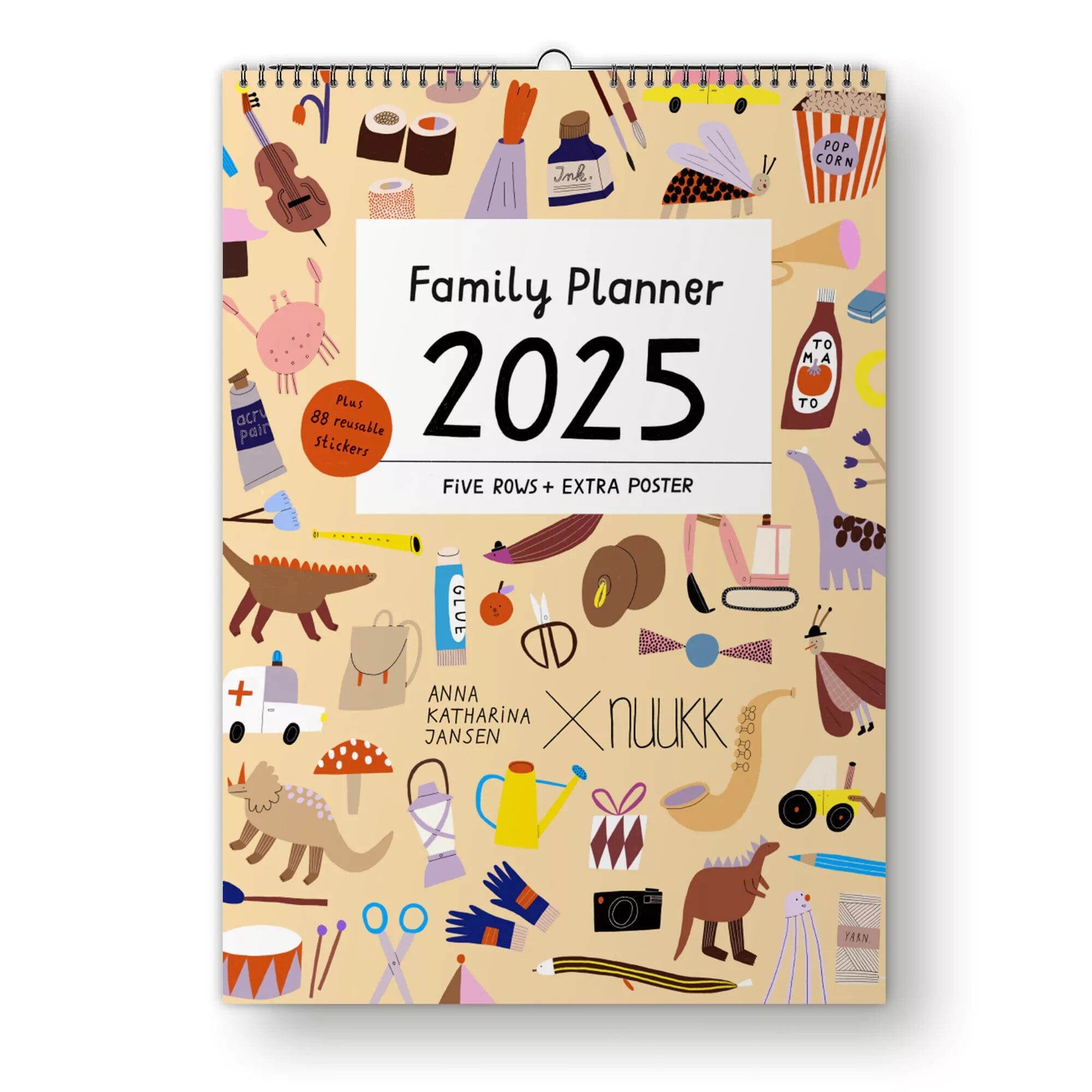 Familienplaner "Happy" Kalender Nuukk x Anna Katharina Jansen 